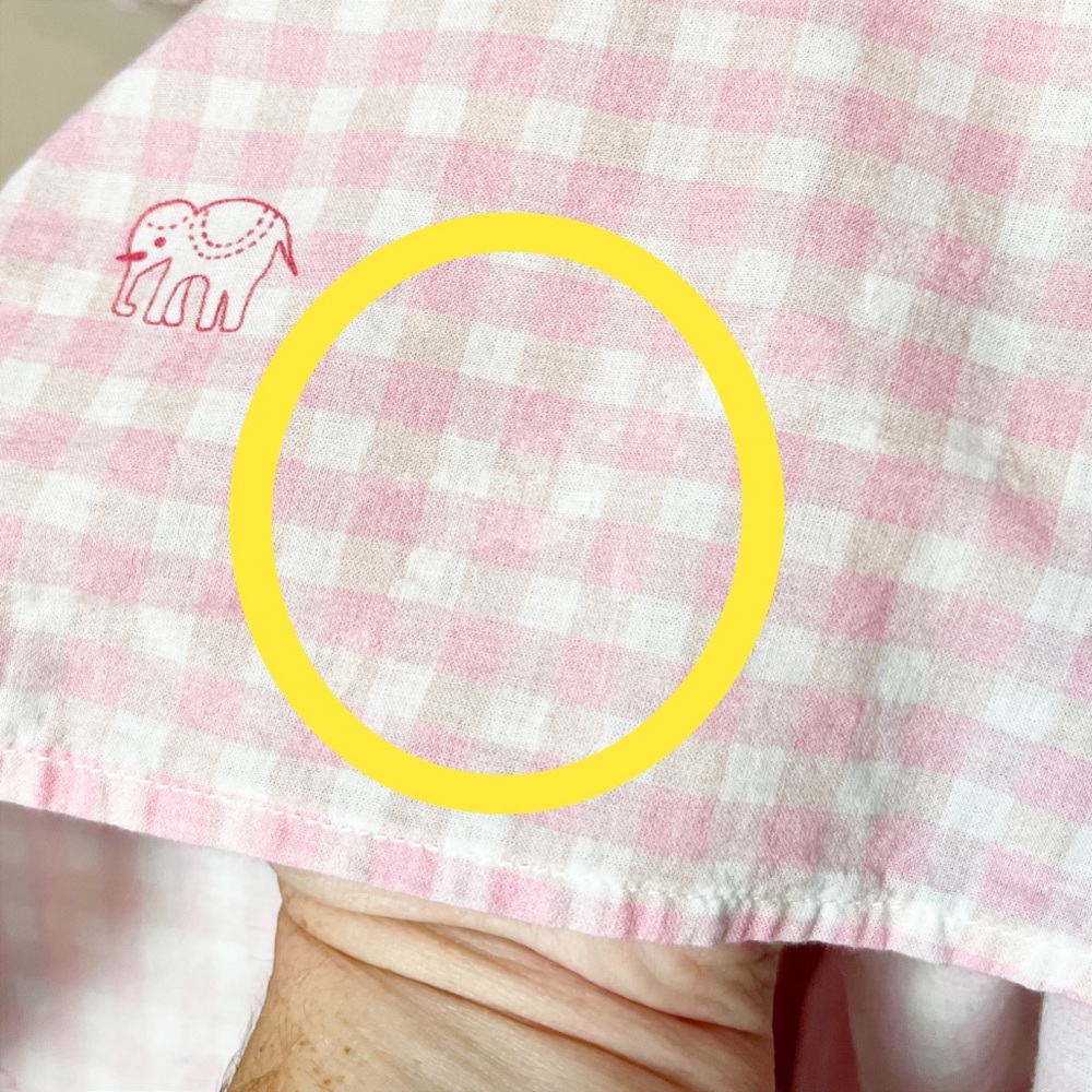 Roller Rabbit Hathi Gingham Temmy‎ Dress XS Pink elephant swim beach coverup - Picture 13 of 13